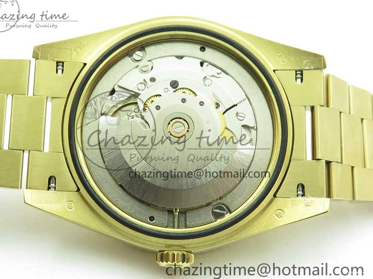 Black 40mm YG 228239 904 Version YG Bracelet Dial Markers BP A2836 Stick New Day-Date Dial on President 0420